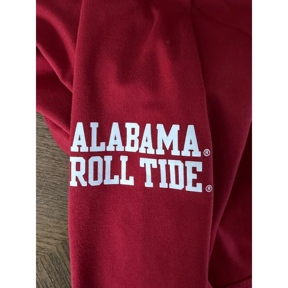 Nike Alabama Crimson Tide Pullover Women‎ Medium Red Dri-FIT 1/2 Zip Thumbholes